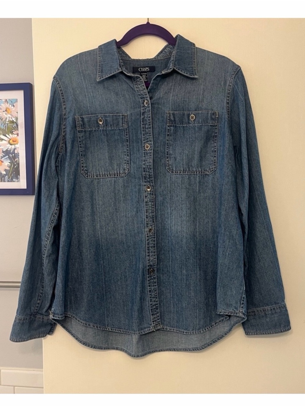 Vintage Chaps Denim Button Down Shirt